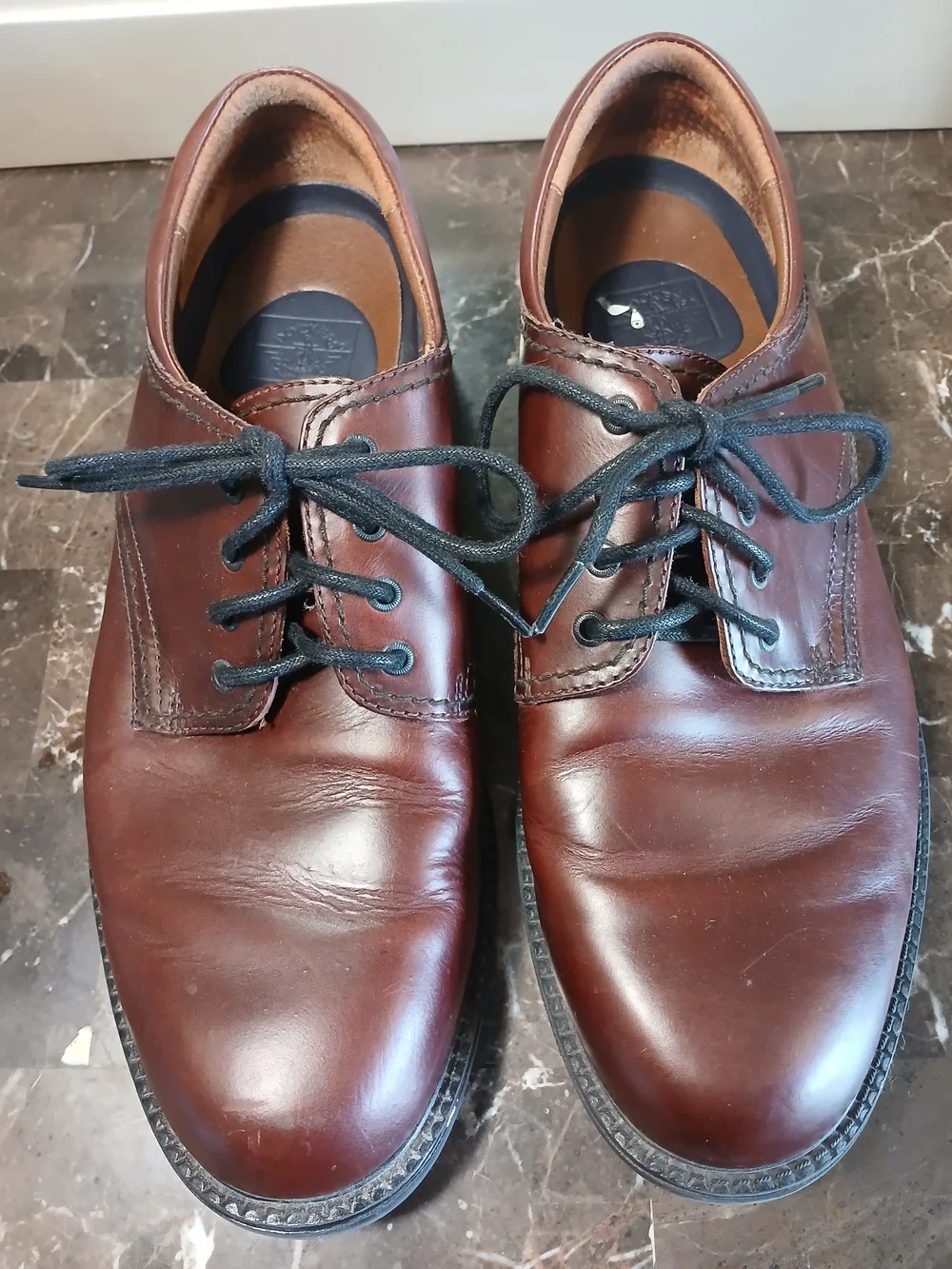 Men's Brown Leather Derby Shoes - Polished Casual Oxford